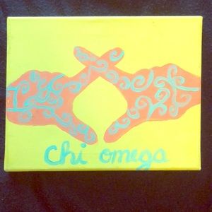 Chi omega canvas painting